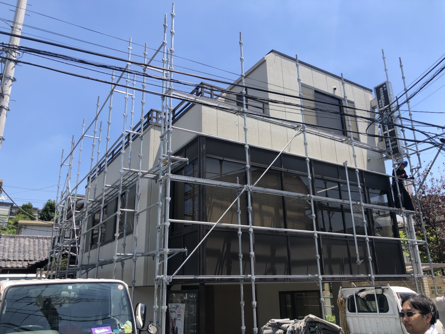 外壁塗装足場1 外壁塗装足場1